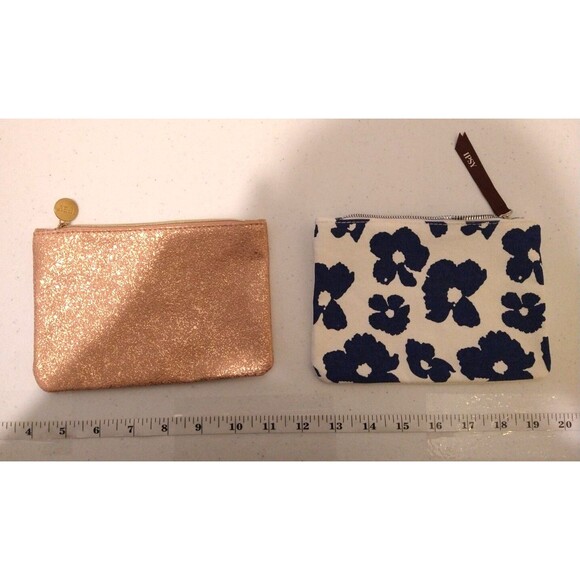 IPSY 2 MAKEUP COSMETIC BAGS 7X5 FLORAL STYLISH FASHION UNIQUE GLAM TRAVEL CHIC - Picture 6 of 7